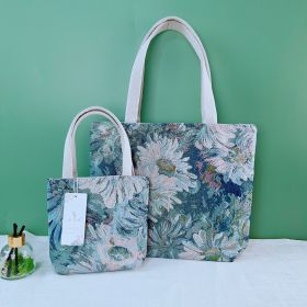 Polyester Canvas Bag Student Schoolbag Tutorial Large Capacity (Option: 35x30cm smallbag)