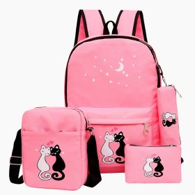 Children's Cartoon Cute Canvas Bag (Color: Pink)