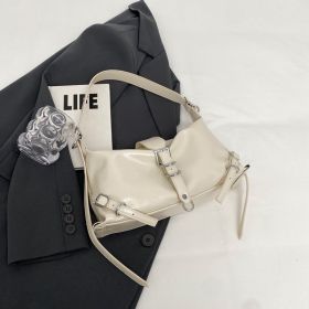 Fashion Casual Underarm Women's New Minority Simple Small Square Bag (Color: Beige)