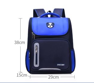 Boys And Girls Space Bag Backpack Lightweight Children's School Bag (Option: Blue-Medium)