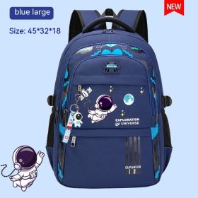 Spine Protection Backpack For Boys And Girls (Option: Large Blue-Bare Bag)