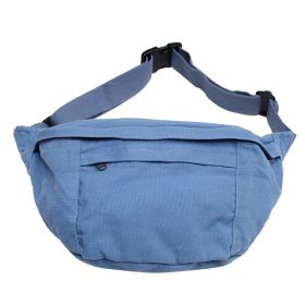 Women's Casual Simple Canvas Bag (Color: Blue)
