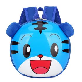Children's Backpack Kindergarten Boys And Girls Baby Hard Shell Cute Cartoon Animals (Color: Blue)