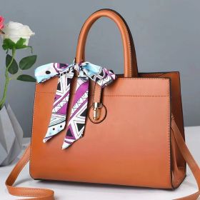 Fashion Women's Portable Large Capacity Shoulder Messenger Bag (Color: Brown)