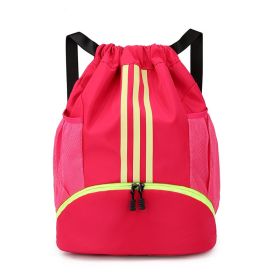 Drawstring Travel Bag Shoulder Unisex Crossbody Bag (Option: Rose Red-40X16X46cm)