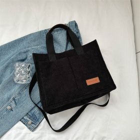 Large Capacity Fashion Western Style Shoulder Bag (Color: Black)