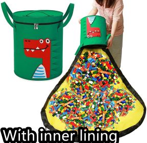 Felt Storage Bag Toy Play Mat 2 In 1 Pull Rope (Option: Red-Lining)