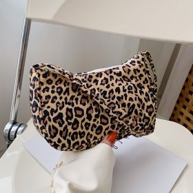 Women Handbag Butterfly Cow Leopard Printed Pattern Underarm Bags Small Shoulder Bag (Option: Leopard Print)