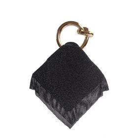 Portable Crystal Bag Turbot Fish Diamond Rhinestone Dinner Bag (Option: Black-27x29x4)