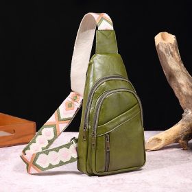 European And American Ladies Casual Fashion Retro Chest Bag (Option: PG808 Green)