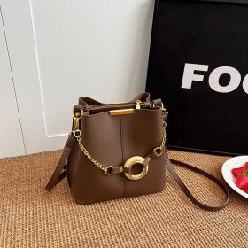 Women's Fashionable Simple Shoulder Bag (Color: Coffee)