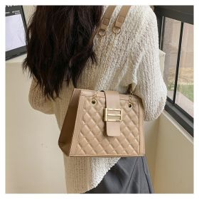 Crossbody Bag Chain Shoulder Bag New Commuter's All-matching Large Capacity Women (Color: Khaki)