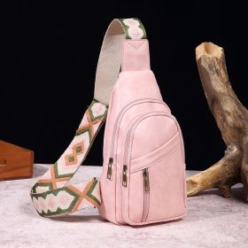 European And American Ladies Casual Fashion Retro Chest Bag (Option: PG808 Pink)