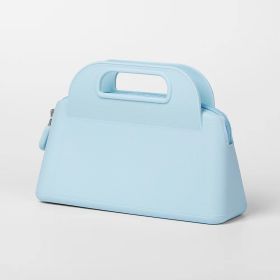 Silicone Handbag Convenient Women's Storage Bag Portable (Option: Lake Blue)