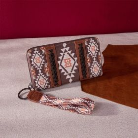 Vintage Cotton And Linen Printed Women's Wallet (Option: PG5001 8 Dark Brown)