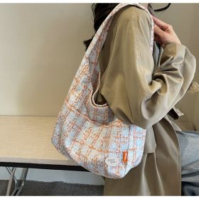 Large Capacity Women's Knitted Woven Bag (Color: Blue)