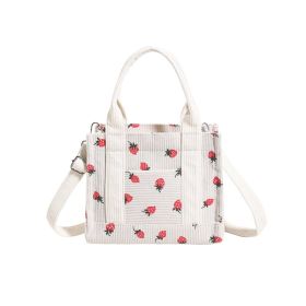 New Fresh Sweet Corduroy Printed Fashion Style Trendy Women's Bags Shoulder Bag (Option: Style 4)