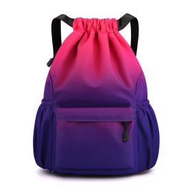 Oxford Cloth Backpack Men's And Women's Travel Backpack Basketball Fitness Leisure (Option: Red And Blue-Large Size)
