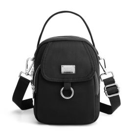 Large Capacity Shoulder Bag Outdoor Women's Casual Messenger Bag (Color: Black)