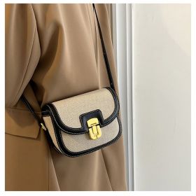 Saddle Bag Fashion One-shoulder Crossbody Bag Commuter Bag (Option: Black 2-22cmx6cmx12cm)