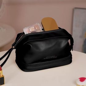 Large Capacity Portable Travel Storage Bag (Option: Black-Single Layer)