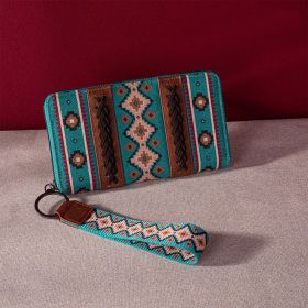 Vintage Cotton And Linen Printed Women's Wallet (Option: PG5001 8 Dream Blue)
