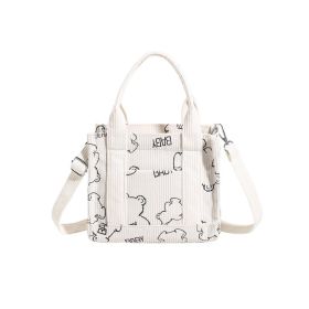 New Fresh Sweet Corduroy Printed Fashion Style Trendy Women's Bags Shoulder Bag (Option: Style 2)