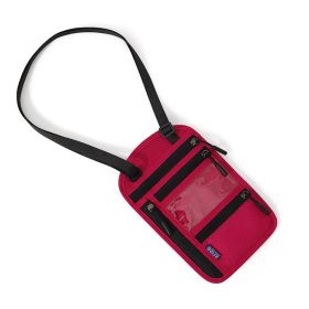 Multifunctional One-shoulder Halter Passport Holder (Option: Rose red)