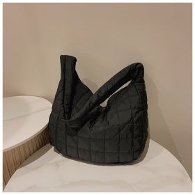 Space Cotton Women's Rhombus Tote Bag (Option: Black-Free Size)