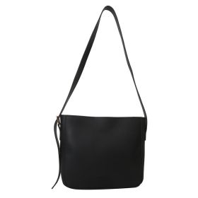 Women's New Wide Shoulder Strap Crossbody Bag (Color: Black)