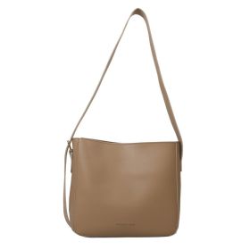 Women's New Wide Shoulder Strap Crossbody Bag (Color: Khaki)