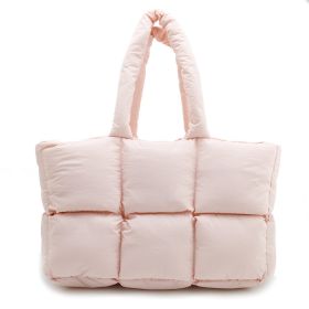 Puff Down Jacket Tote Bag For Women (Color: Pink)