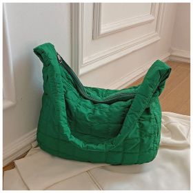 Space Cotton Women's Rhombus Tote Bag (Option: Green-Free Size)