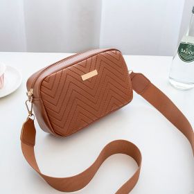 Women's Fashion Casual Wave Pattern Shoulder Bag (Color: Brown)