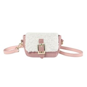Plush Stitching Fashion Underarm Bag Women's Bag (Color: Pink)