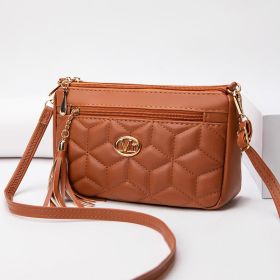 Women's Fashion Casual Large Capacity Shoulder Bag (Option: Yellowish Brown)