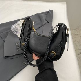 Fashion Messenger Bag Fashion Lady (Color: Black)