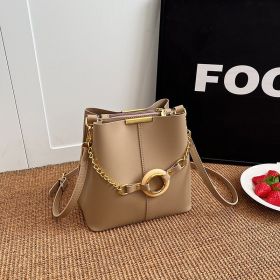 Women's Fashionable Simple Shoulder Bag (Color: Khaki)