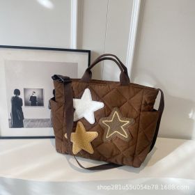 Women's Rhombus Tote Bag (Color: Brown)