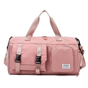 Portable Travel Women's Sports Fitness Water-proof Bag (Option: Peach Blossom Powder)