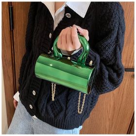 Classic Style Candy Color Acrylic Chain Crossbody Bag For Women (Color: Green)