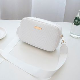 Women's Fashion Casual Wave Pattern Shoulder Bag (Color: White)