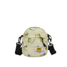 Spring And Summer Women's Bag Fashion Printed Nylon Fabric Travel Out Shoulder Crossbody (Color: Yellow)