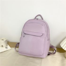 Fashion College Schoolbag Trendy Backpack Women's All-match Simple Large Capacity (Color: Purple)