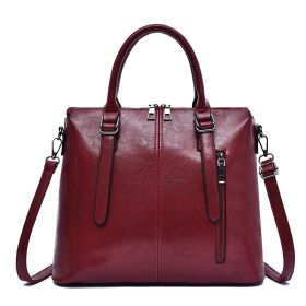 Single Shoulder Diagonal Cross Women's Handbag (Color: Red)