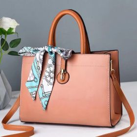 Fashion Women's Portable Large Capacity Shoulder Messenger Bag (Color: Pink)