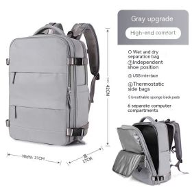 Large Capacity Multifunctional Travel Waterproof Mummy Backpack (Option: 2210 Gray)