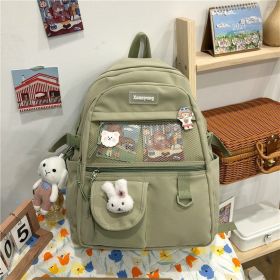 Large Capacity Female Tide Simple Backpack (Color: Green)