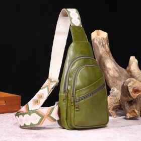 European And American Retro Casual Solid Color Women's Cross-body Bag (Color: Green)