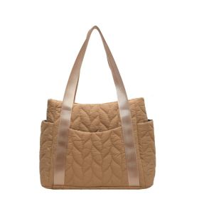 Women's Fashion All-matching Commuter Shoulder Tote (Color: Khaki)